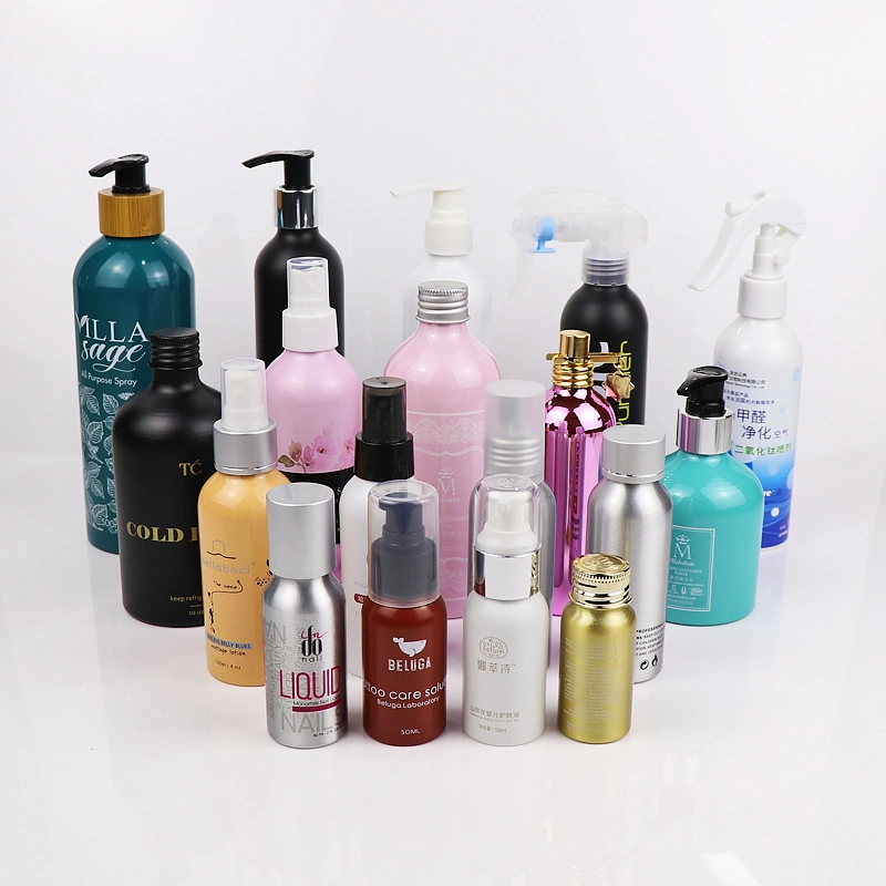 Black Cosmetics Spray Bottle Aluminum Bottle Fine Mist Travel Empty Bottle Toner Essential Oil Pure Dew Separate Bottle 30ml 50ml 100ml 150ml