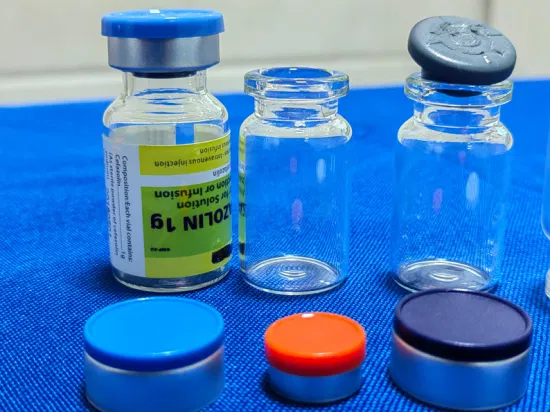 5 ml, 10 ml, 20 ml, klare, bernsteinfarbene Natron-Kalk-Glas-Injektionsfläschchen für Antibiotika