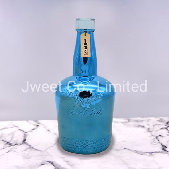 Fabrik-kundenspezifische unregelmäßige Form-Malerei-Grünboden-Weinglas-Flasche