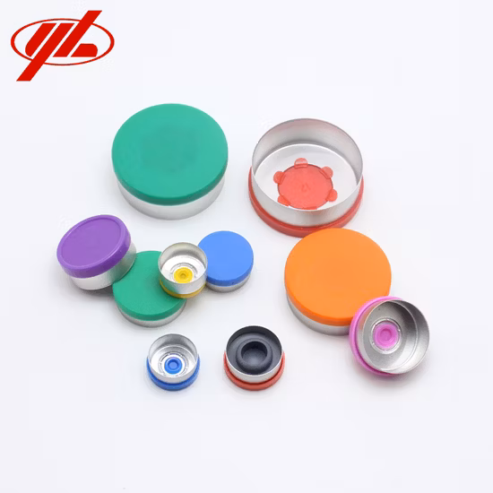 13 mm, 20 mm, 32 mm, pharmazeutische Injektion, Aluminium-Kunststoff-Kombination, abklappbarer Bördelverschluss für Fläschchen